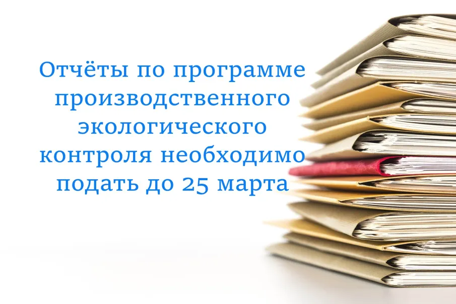 Сдача отчетов об организации и результатах производственного экологического контроля за 2025 год